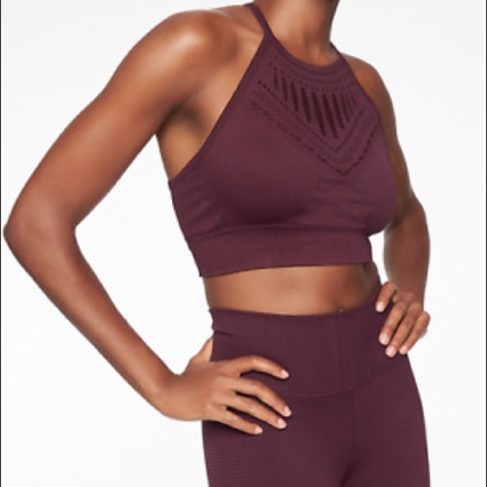 Athleta Burgundy Crop Top - Picture 6 of 6